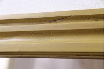 アンティーク雑貨　ラフジュ工房オリジナル　ペイント　落ち着いたイエローが空間のアクセントになるウォールミラー(鏡)(2)