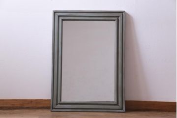 アンティーク雑貨　ラフジュ工房オリジナル　ペイント　くすんだ色味が落ち着いた印象与えるウォールミラー(鏡)(2)