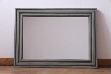 アンティーク雑貨　ラフジュ工房オリジナル　ペイント　くすんだ色味が落ち着いた印象与えるウォールミラー(鏡)(2)