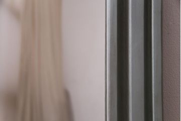 アンティーク雑貨　ラフジュ工房オリジナル　ペイント　くすんだ色味が落ち着いた印象与えるウォールミラー(鏡)(3)