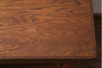 アンティーク家具　昭和中期　使いこまれた風合いが味のある平机(作業台、カウンター)