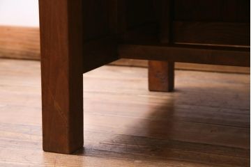 アンティーク家具　昭和中期　使いこまれた風合いが味のある平机(作業台、カウンター)