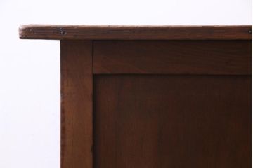 アンティーク家具　昭和中期　使いこまれた風合いが味のある平机(作業台、カウンター)