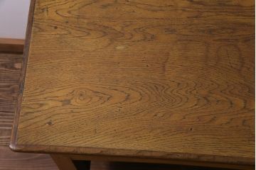 アンティーク家具　昭和中期　使いこまれた風合いが味のある平机(作業台、カウンター)(1)