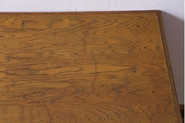 アンティーク家具　昭和中期　使いこまれた風合いが味のある平机(作業台、カウンター)(1)