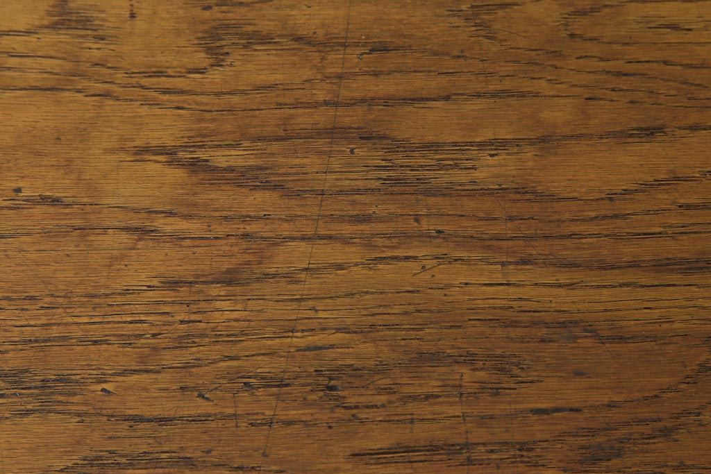 アンティーク家具　昭和中期　使いこまれた風合いが味のある平机(作業台、カウンター)(1)