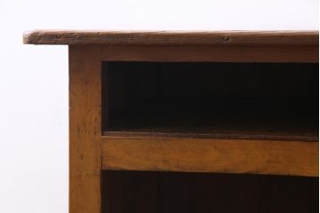 アンティーク家具　昭和中期　使いこまれた風合いが味のある平机(作業台、カウンター)(1)