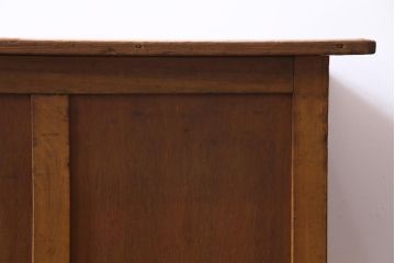 アンティーク家具　昭和中期　使いこまれた風合いが味のある平机(作業台、カウンター)(1)