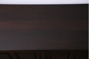 中古　北海道民芸家具　リメイク　シックな印象のローボード(収納棚、リビングボード)(1)