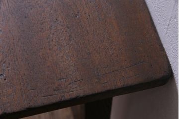 レトロ家具　昭和レトロ　木の温かみが楽しめる学校の木製デスク(平机、在宅ワーク、在宅用学習机)