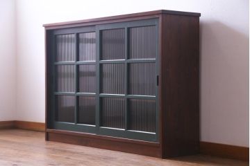 ラフジュ工房オリジナル　レトロな建具をリメイクした収納棚(戸棚、キャビネット)
