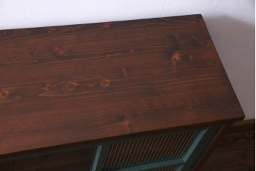 ラフジュ工房オリジナル　レトロな建具をリメイクした収納棚(戸棚、キャビネット)