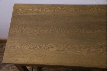 レトロ家具　昭和レトロ　ナラ材　渋みのある木の風合いがレトロな薄型片袖デスク(机、在宅ワーク、在宅用作業台、カウンターテーブル)