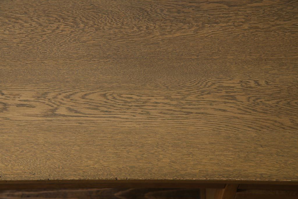 レトロ家具　昭和レトロ　ナラ材　渋みのある木の風合いがレトロな薄型片袖デスク(机、在宅ワーク、在宅用作業台、カウンターテーブル)