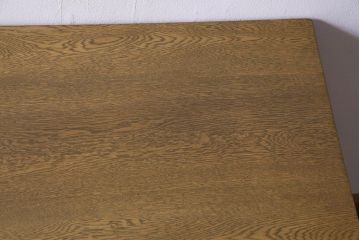 レトロ家具　昭和レトロ　ナラ材　渋みのある木の風合いがレトロな薄型片袖デスク(机、在宅ワーク、在宅用作業台、カウンターテーブル)