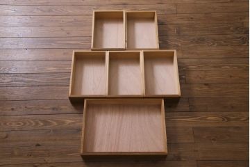 アンティーク家具　昭和中期　シンプルで懐かしい雰囲気の片袖デスク(机、在宅ワーク、在宅用カウンターテーブル、作業台)