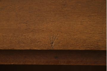 アンティーク家具　昭和中期　シンプルで懐かしい雰囲気の片袖デスク(机、在宅ワーク、在宅用カウンターテーブル、作業台)