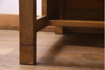 アンティーク家具　昭和中期　シンプルで懐かしい雰囲気の片袖デスク(机、在宅ワーク、在宅用カウンターテーブル、作業台)