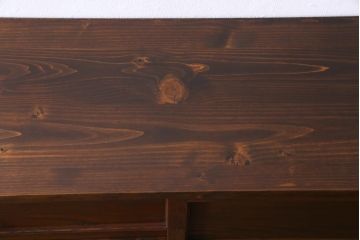 ラフジュ工房オリジナル　古建具リメイク　ケヤキの美しい杢目を楽しめる壁掛け戸棚(ウォールシェルフ、収納棚)