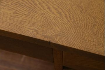 アンティーク家具　昭和中期　シンプルで懐かしい雰囲気の片袖デスク(机、在宅ワーク、在宅用カウンターテーブル、作業台)(1)