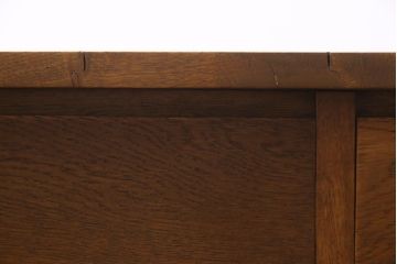 アンティーク家具　昭和中期　シンプルで懐かしい雰囲気の片袖デスク(机、在宅ワーク、在宅用カウンターテーブル、作業台)(1)