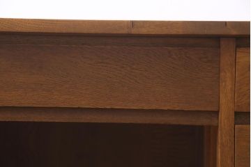 アンティーク家具　昭和中期　シンプルで懐かしい雰囲気の片袖デスク(机、在宅ワーク、在宅用カウンターテーブル、作業台)(1)