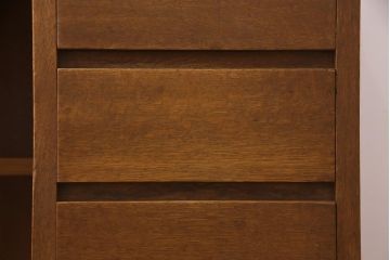 アンティーク家具　昭和中期　シンプルで懐かしい雰囲気の片袖デスク(机、在宅ワーク、在宅用カウンターテーブル、作業台)(1)