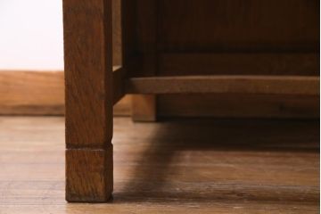 アンティーク家具　昭和中期　シンプルで懐かしい雰囲気の片袖デスク(机、在宅ワーク、在宅用カウンターテーブル、作業台)(1)