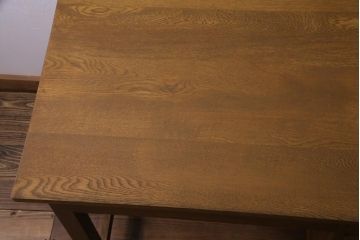 アンティーク家具　昭和中期　ナラ材　ナチュラルテイストにもぴったりな温もり溢れる片袖デスク(机、在宅ワーク、在宅用作業台)(2)