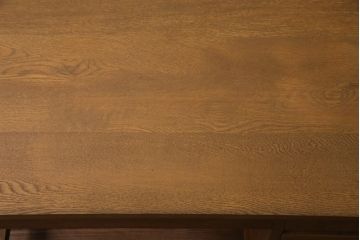 アンティーク家具　昭和中期　ナラ材　ナチュラルテイストにもぴったりな温もり溢れる片袖デスク(机、在宅ワーク、在宅用作業台)(2)