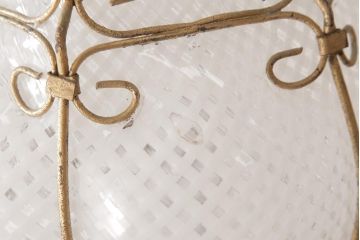 イタリアアンティーク　ムラーノガラス　異国情緒あふれる佇まいがお洒落なペンダントライト(天井照明、ムラノガラス)