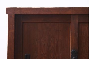 アンティーク家具　明治大正期　ヒノキ材　シンプルな作りが魅力的な小振りの帳場箪笥(引き出し)
