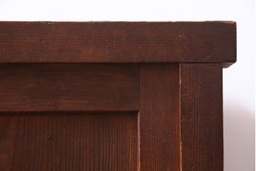 アンティーク家具　明治大正期　ヒノキ材　シンプルな作りが魅力的な小振りの帳場箪笥(引き出し)