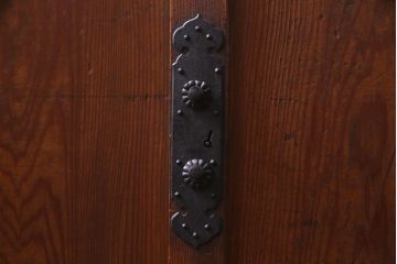 アンティーク家具　明治大正期　ヒノキ材　シンプルな作りが魅力的な小振りの帳場箪笥(引き出し)