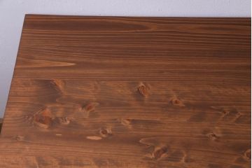 リメイク　ペイント家具　ヒノキ材　ナチュラルな雰囲気が魅力的な鉄脚テーブル(作業台、カフェテーブル)