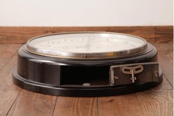 アンティーク雑貨　昭和レトロ　SEIKO(セイコー)　手巻き式　21DAY　丸型壁掛け時計(掛時計、柱時計)