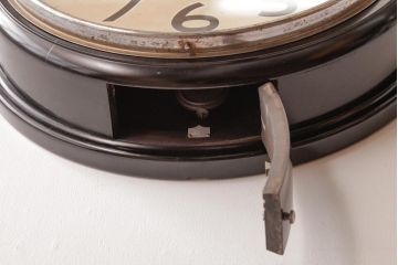 アンティーク雑貨　昭和レトロ　SEIKO(セイコー)　手巻き式　21DAY　丸型壁掛け時計(掛時計、柱時計)