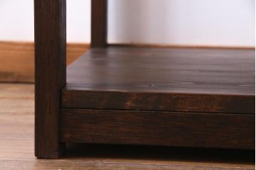 リメイク家具　ヒノキ材　シンプルなデザインが使い勝手のよいサイドテーブル(飾り台)