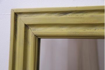 アンティーク雑貨　ラフジュ工房オリジナル　スモーキーなペイントがおしゃれなウォールミラー(鏡、姿見、壁掛け鏡)(R-034004)