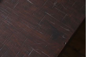 リメイク家具　明治期　朴の木　古い木の質感が味わい深い鉄脚テーブル(ローテーブル、飾り台)