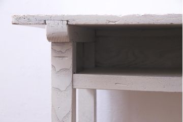 ペイント家具　古い学校で使われていた素朴な雰囲気漂う木製デスク(平机、在宅ワーク、在宅用学習机)