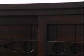 ラフジュ工房オリジナル　リメイク　明治期の味わい深い建具を使った脚付きローボード(戸棚、テレビボード、収納棚)