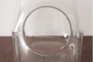 アンティーク雑貨　和製アンティーク　レトロなフォルムが可愛らしい蓋付き猫瓶(ガラス瓶)