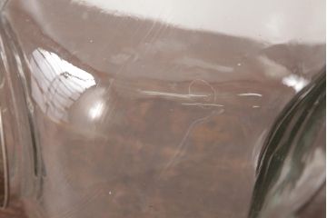 アンティーク雑貨　和製アンティーク　レトロなフォルムが可愛らしい蓋付き猫瓶(ガラス瓶)