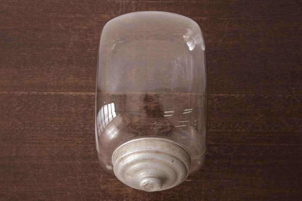 アンティーク雑貨　和製アンティーク　レトロなフォルムが可愛らしい蓋付き猫瓶(ガラス瓶)(1)