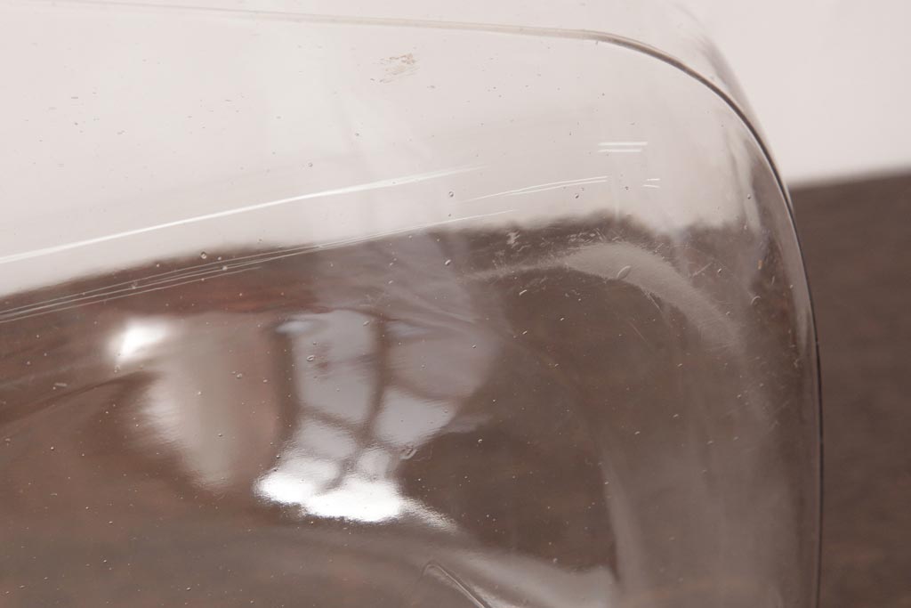 アンティーク雑貨　和製アンティーク　レトロなフォルムが可愛らしい蓋付き猫瓶(ガラス瓶)(1)