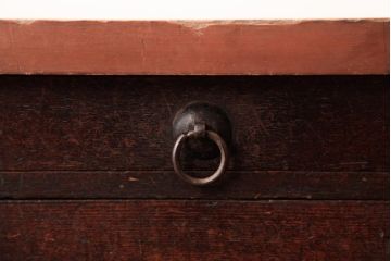 アンティーク雑貨　古民具・骨董　江戸期　両替商天秤ばかり・後藤分銅12個付(計り、針口天秤、両替天秤)(1)