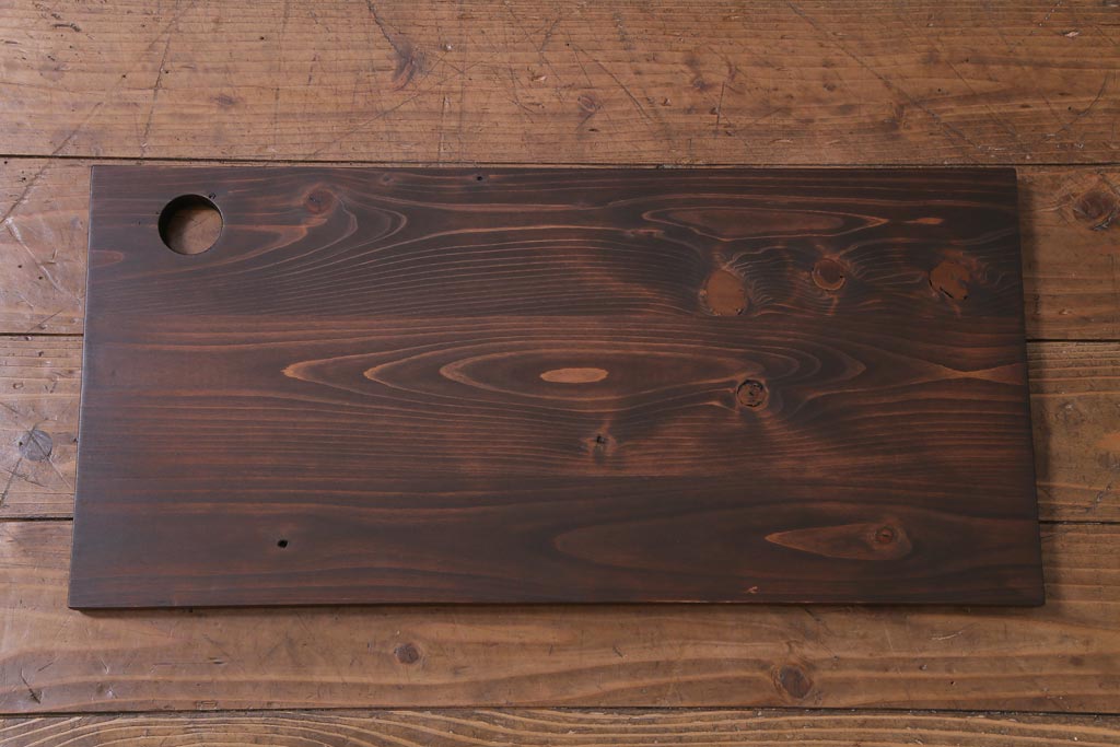 リメイク品　北海道民芸　チェッカーガラスがアクセントのローボード(テレビボード)(1)