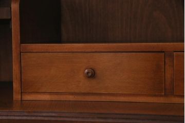 リメイク品　北海道民芸　チェッカーガラスがアクセントのローボード(テレビボード)(1)