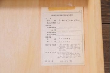 リメイク品　北海道民芸　チェッカーガラスがアクセントのローボード(テレビボード)(1)